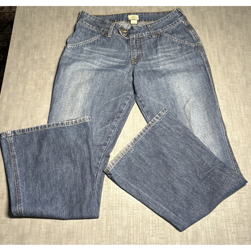 VINTAGE Y2K 90s Abercrombie & Fitch Flare Jeans Women's Size 8 Med Wash Mid Rise